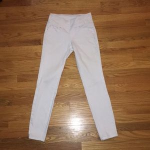 High Rise Skinny White Pull on Jag Jeans